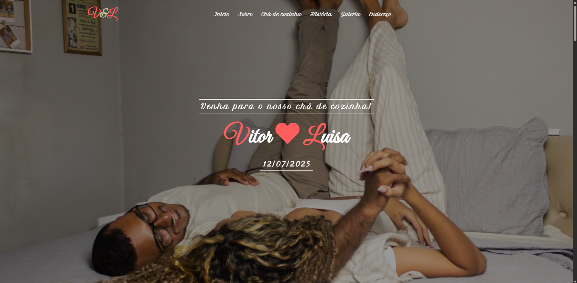 Site Chá da Marina & Lucas